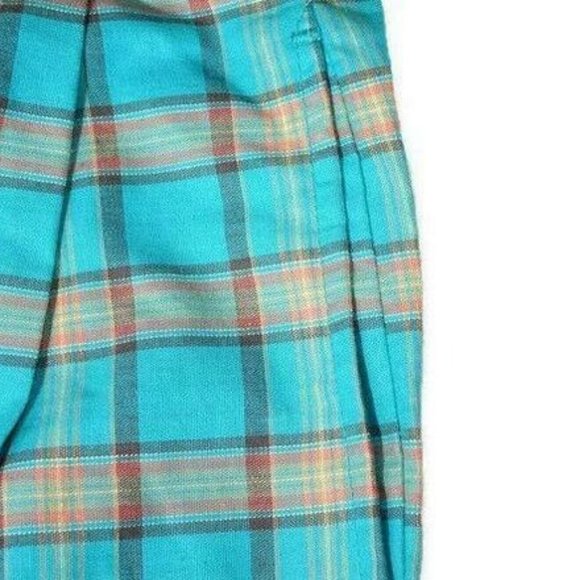 VTG High Waist Shorts Madras Bermuda Plaid Mom 11 - Picture 5 of 7